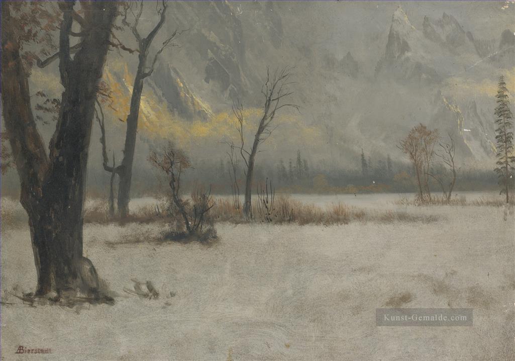 WINTER LANDSCAPE Amerikanischer Albert Bierstadt Schnee Ölgemälde